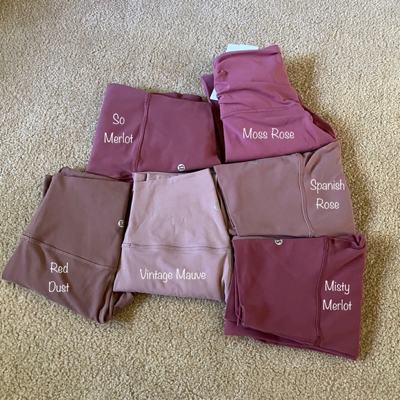 Lululemon Align Pink Color Comparisons